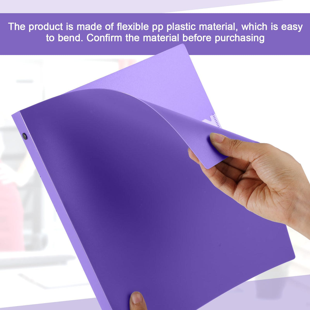 Henoyso 16 Pack 0.5 Inch Plastic 3 Ring Binder Round Ring, Bulk 1/2 Inch Flexible Binders Hold 140 Sheets Letter Size with Pocket, Document Organizer for Back to School Classroom Office (Assorted)