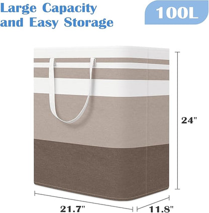 BlissTotes 3-Pack Laundry Basket, Freestanding＆Waterproof Laundry Hamper