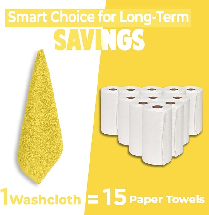 DAN RIVER 24 Pack Wash Cloths for Showering