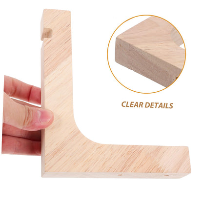 MERRYHAPY Wooden Plant Hangers Wall Hooks Heavy Duty Hanging Brackets 2pcs Natural Wood Color for Outdoor and Indoor Wall Hanging Plants