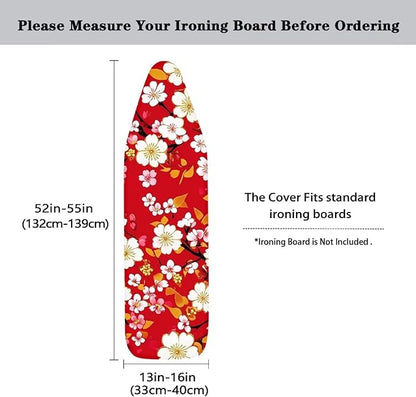 Ironing Board Cover, Flower Pretective Covers 15 x 54 Heavy Duty Iron Board