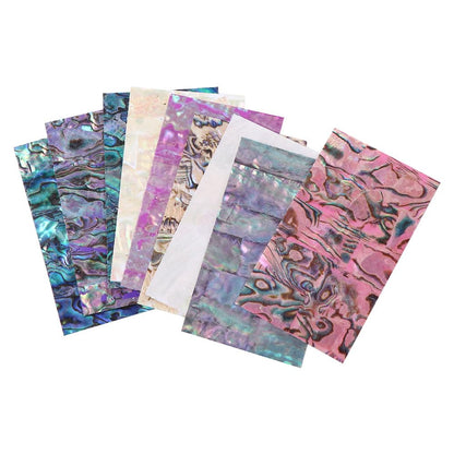 Leadigol 6 Sheet Nail Art Sticker Abalone Seashell Slices Design Sequins Supplies Gradient Mermaid Flakes DIY Nail Decals Women Manicure Decoration