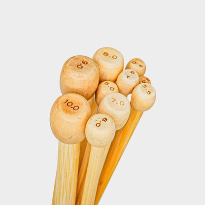 Tunisian Crochet Hooks Set (13 inches)- Lightweight & Smooth Tunisian Crochet Hook Set of Diameter 3.5 mm to 10 mm Bamboo Crochet Hooks - Long Crochet Hook Set w/Bag - Knit/Crochet Set