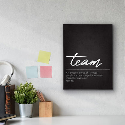 BIWSHA Team Definition Wall Art, Teamwork Gifts for Employees & Coworkers, Inspirational Wall Print, Positive Canvas Art 11x14Inch