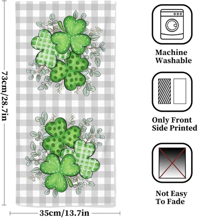 St Patricks Day Hand Towels, 2 Packs Spring Floral Bathroom Hand Towels 28.7 x
