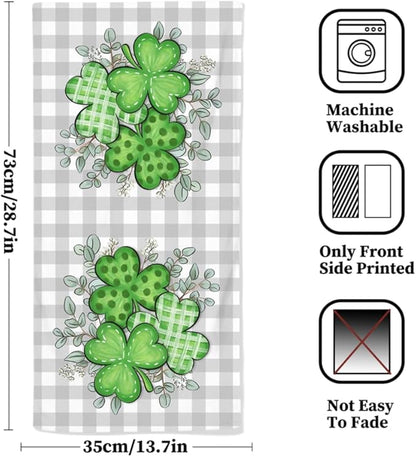 St Patricks Day Hand Towels, 2 Packs Spring Floral Bathroom Hand Towels 28.7 x