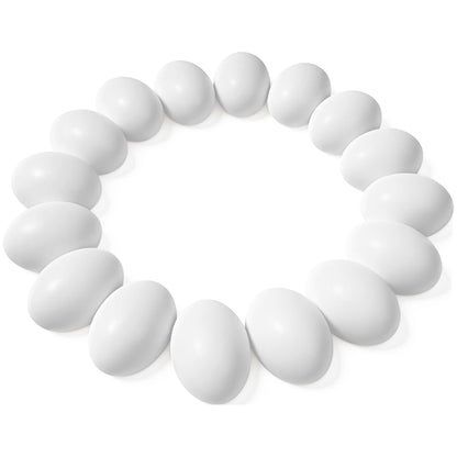 JOYIN 36 Pcs Easter White Wooden Egg, Fake Eggs Plain Decorating for DIY Paint Your Own Egg Decor, Easter Craft, Basket Stuffers, School Activities Supplies