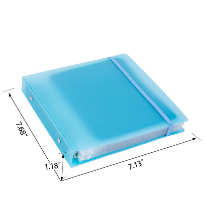 UNIMEIX 24 Pcs Magnetic Sheets for Die Storage with Purple and Blue Binder Covers, Stamp and Die Storage Pockets Storage for Card Making Supplies(0.8 mm Thickness)