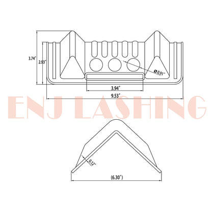 ENJ 20 Pack Black Flatbed Edge Protectors for Cargo Loads Corner Protectors Flatbed Used Together with Webbing to Protect Cargo