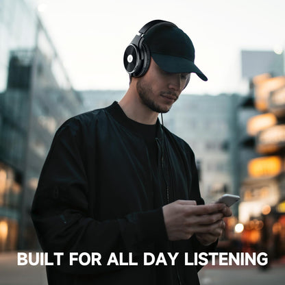 OneOdio Wired Headphones - Over Ear Headphones with Noise Isolation Dual Jack Professional Studio Monitor & Mixing Recording Headsets for Guitar Amp Drum Podcast Keyboard PC Computer