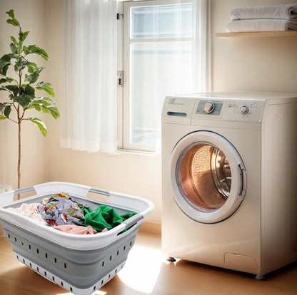 SAMMART 42L Collapsible Plastic Laundry Basket