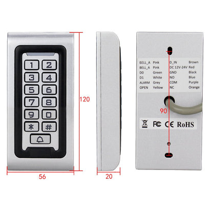 XYBkey Keyboard Door Opener Access Control Waterproof RFID Keychain Smart Door Opener Backlit Keyboard Access Control Keyboard Suitable for Office Villa Apartment Home Doo r