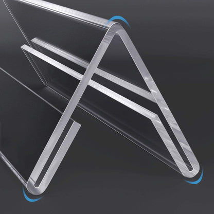 Acrylic 12 Pack Name Plates for Desks, AITEE 3x8.5 Clear Tent Name Plate Display for Office Conference, Reusable Name Tent Holder for Business Training Event