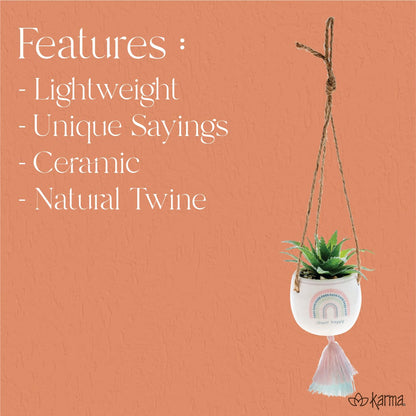 Karma Shaped Hanging Succulent Pot Sloth