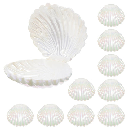 Gadpiparty 10pcs Sea Shell Party Favors, Shell Jewelry Box, for Birthday Decorations and Under the Sea Theme Party Ocean Beach Goodie Treat Supplies