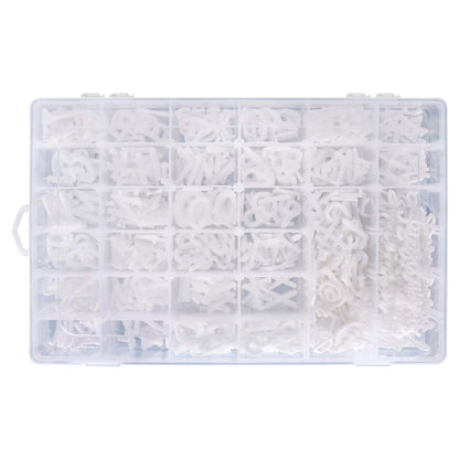 Letter Board Letters,645 PRE-Cut Characters (3/4 and 1 Inch,White) With Sorting Tray