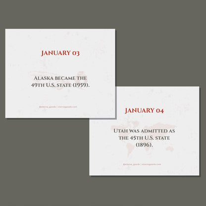 Today in History Perpetual Calendar | Daily World History Facts Desktop Calendar, This Day In Amazing History Trivia Facts & Achievements | History Buff Gift Page A Day Box Calendar with Historical Info For Every Day of The Year