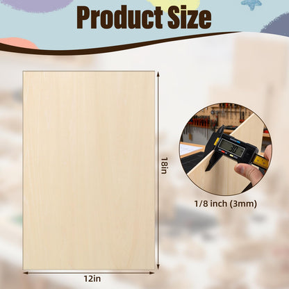 Basswood Sheets 12"x18"x1/8",12 Pack