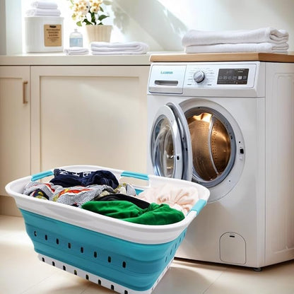 SAMMART 42L Collapsible Plastic Laundry Basket