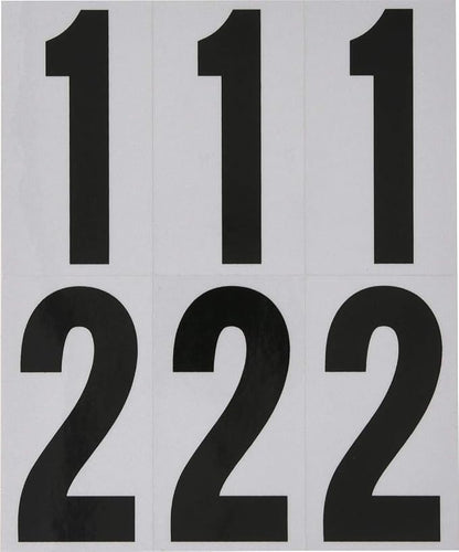 Hillman 843445 Reflective Adhesive Mailbox Number Pack, 3", Black and White