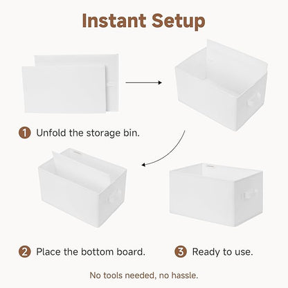 StorageWorks Collapsible Shelf Baskets, Storage Bins