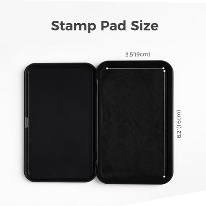 NEO MARK Large Stamp Pad - 3.50"x 6.25", Magnetic Lid, Premium Quality Felt Stamp Pad (Black)