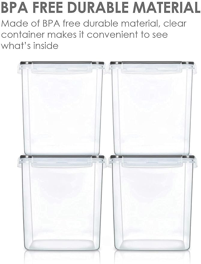 Vtopmart Food Storage Containers 2.5L / 84.5oz, 4 Pieces BPA Free Plastic