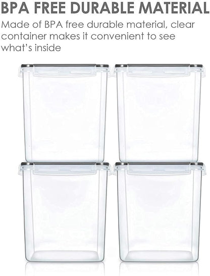 Vtopmart Food Storage Containers 2.5L / 84.5oz, 4 Pieces BPA Free Plastic
