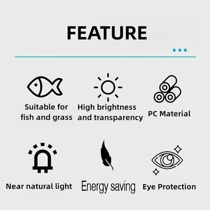 Mini Clip-On Aquarium Light 10W Full Spectrum LED for Nano & Betta Fish Tanks, Timer & 10-Level Dimmer, Freshwater Planted Desk Aquariums 3–8 Gallons
