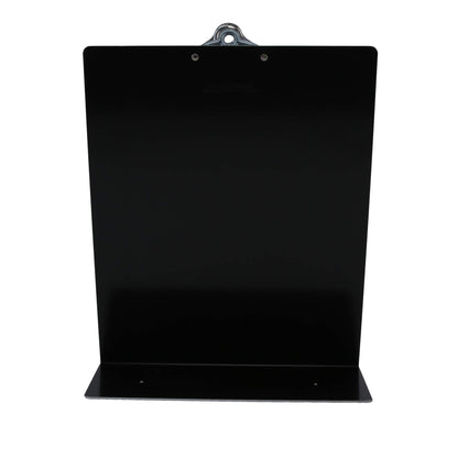 Saunders Free Standing Clipboard & Tablet Stand - Durable Black Recycled Aluminum Desktop Document Holder for Office, Teachers & Students - 1" Clip Holds 8.5x11 Letter Size Sheets, Lightweight