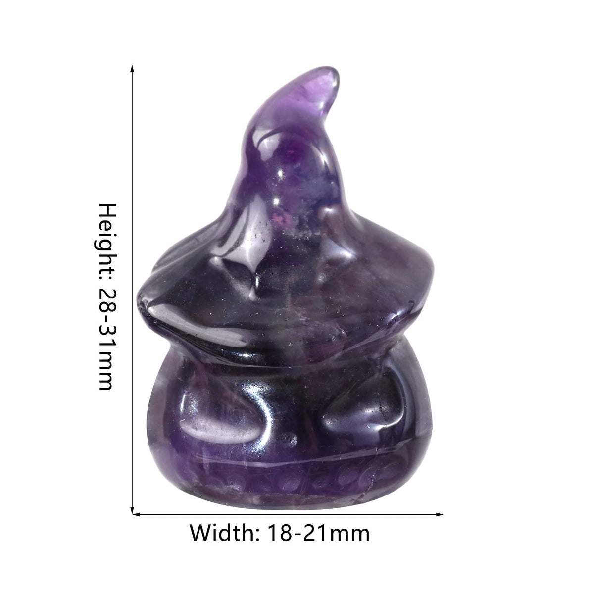 mookaitedecor Set of 2 Hand Carved Crystal Pumpkin Ghost Figurine, Mini Pocket Stone Statue Pumpkin Sculpture for Halloween Party Tabletop Decoration, Amethyst