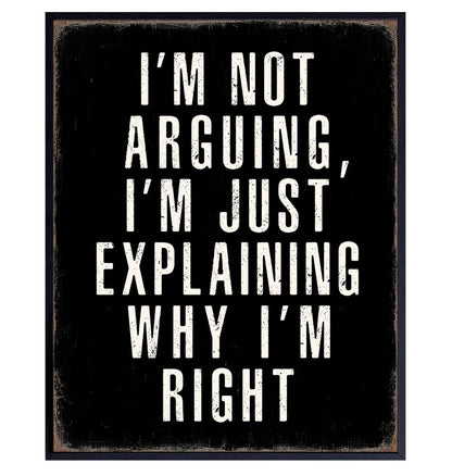 Office funny Quotes Wall Decor - Sarcastic Sayings Wall Decor for Men - Workplace funny Sayings - Man cave Sign - Silly Office Picture - Work Photo - Home Print, Executive Artwork