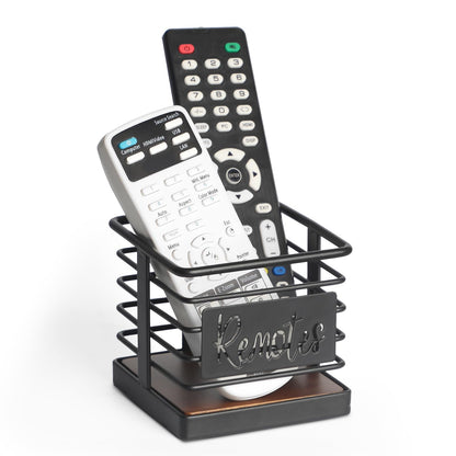 MOSUYO Remote Control Holder, Remote Storage Organizer Caddy (for 2 or 3 Remote Controls),Remote Holder for Table