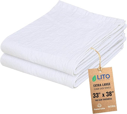 Flour Sack Towels | Tea Towel for Crafts| Kitchen Dish Cotton Blank Towel for