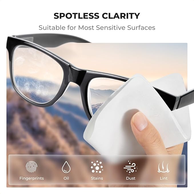K&F CONCEPT 2 Pack Lens Cleaning Cloth | Microfiber Cleaning Cloth | Glasses