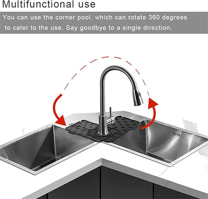 2-Pack Bytelive Silicone Sink Mat, Mini Sink Splash Guard and Soap Sponge Holder