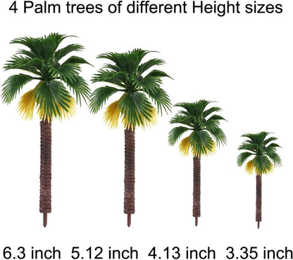 Diorama Supplies Model Miniature Plastic Toy Trees Forest Bushes Rainforest Train Scenery Coconut Palm Plant Crafts Weeping Willow Oak 18