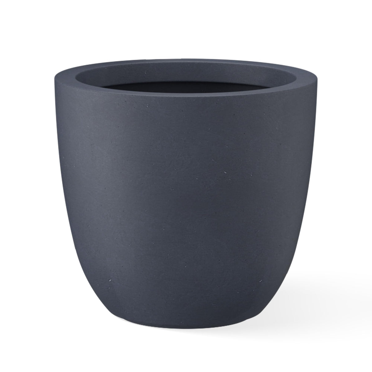 Kante 18 Inch Dia Round Concrete Planter, Indoor Outdoor Large Plant Pot with Drainage Hole and Rubber Plug for Home Patio Garden, Charcoal