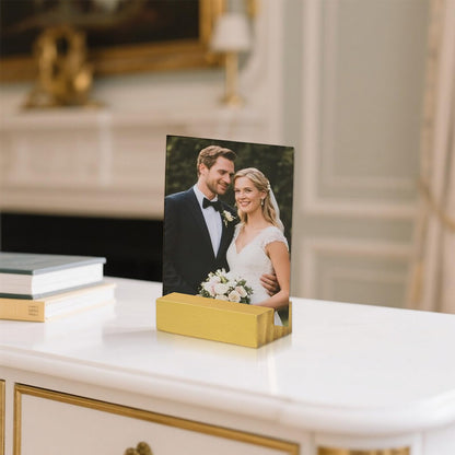 Zonon 12 Pcs Wood Place Card Holders Wooden Table Number Holder Stands Name for Wedding Party Events Exhibition Decoration Office Restaurant Business(Card,Gold,3 x 1.6 x 0.8 Inch)