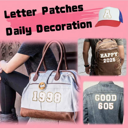 108 Pcs Self Adhesive Chenille Letter and Number 3D Embroidered Patches,Iron on Sew on Letters Alphabet A-Z, Number 0-9 Chenille Fabric Stickers for Clothing, Hats, Shoes, Bags,Jeans,Coats-White