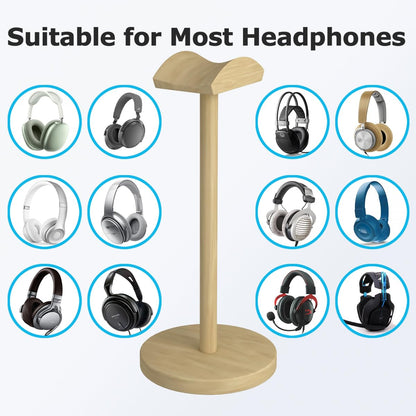 Cyfromt Headphone for Desk Hanger Holder Organizer Keeper Racks Storage Mount Gaming Headset Stand Premium Functional Craftmanship Headset Stand (Wood Tone)