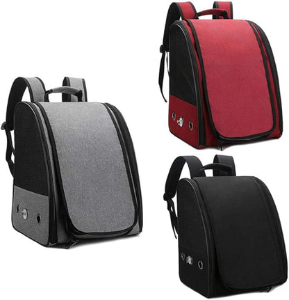 Bird Carriers Pet Parrot Backpack Bird Travel Carrier Outerdoor Breathable Hiking 1Pcs Gray