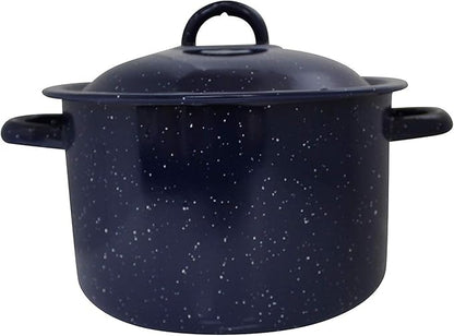 IMUSA USA Speckled Enamel Stock Pot 7.75-Quart, Blue