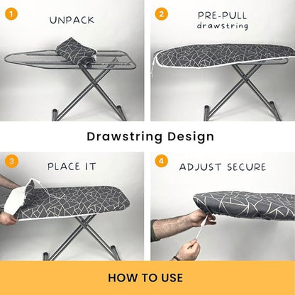 SAVUK Ironing Board Cover and Pad Standard Size 15x54 inch Extra Heavy Duty