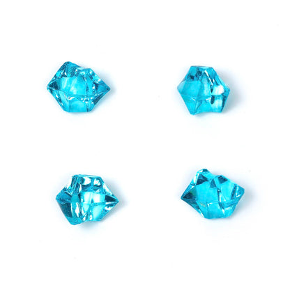 FLJHAYDMJ 250 PCS Blue Fake Ice,0.62x0.86 Inch,1.1 lbs Acrylic Crystal Gemstones for Decoration, Photography, Vase Filling, and Parties,Non-Toxic and Reusable