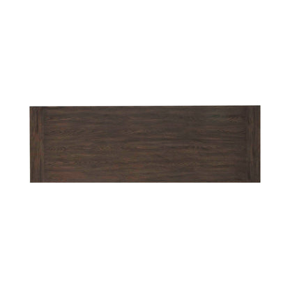 Liberty Furniture Paradise Valley Executive Credenza Desk with Locking File Drawers Traditional Home Office - Saddle Brown Oak Wood