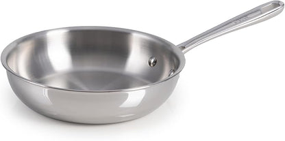 T-Fal Pro Tri-Ply Stainless Steel Fry Pan, 8 Inch, Induction Compatible, Oven Safe 500°F, Fast & Even Heat, Professional Quality & Durability, Frying Pan, Skillet, Cookware, Silver