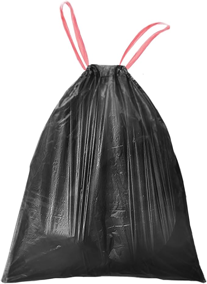 8 Gallon Trash Bags, Drawstring Garbage Bags, 1.32Mil Thickness, 55 * 70cm