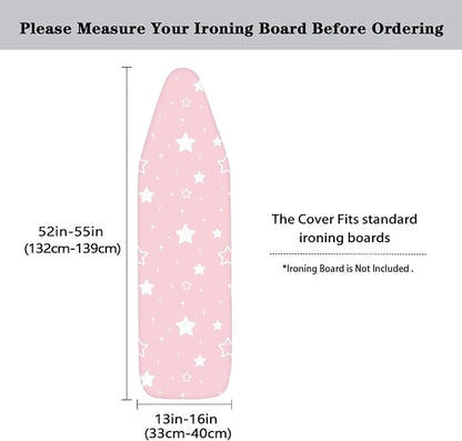 Pink Stars Ironing Board Cover