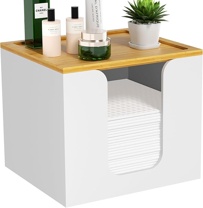 VITVITI Disposable Face Towel Holder Box, Acrylic Facial Towel Container